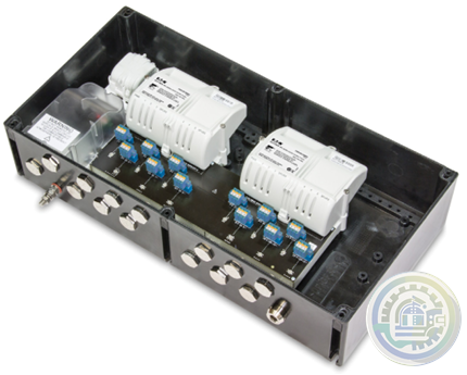 Eaton 937x-FB2-Px-PP range Fieldbus Barriers, 6 and 12 spur, Glass Reinforced Polyester (GRP) enclosures