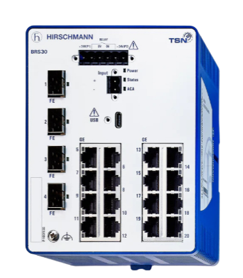 BRS30-16TX/4SFP - 942 170-059 Managed 20 port FE/GE Switch with 16TX + 4GE SFP ports, TSN