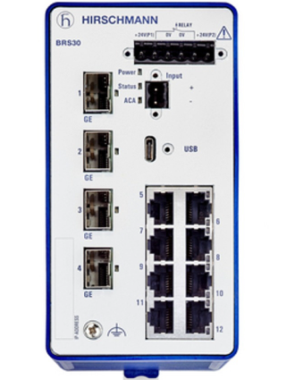 BRS30-20TX-EEC Switch công nghiệp 16 cổng 100M Ethernet, 4 cổng 10000M Ethernet