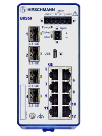 BRS50-00122Q2Q Hirschmann Switch Ethernet công nghiệp có quản lí 8 cổng 10/100/1000M