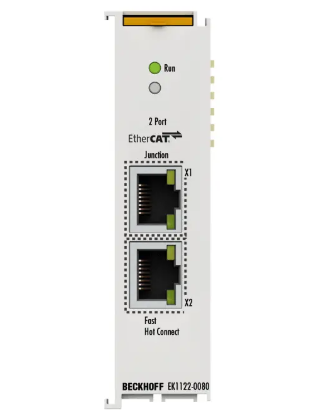Beckhoff EK1122-0080 | 2-port EtherCAT junction, Fast Hot Connect