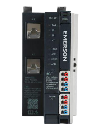 Emerson EPXMBE001 Modbus TCP Network Adapter, 2 Cu RJ45 Ports
