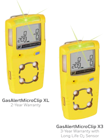 Honeywell​ GasAlertMicroClip Series Multi-Gas (1–4) Detector