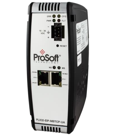 Prosoft PLX32-EIP-MBTCP-UA EtherNet/IP™ to Modbus® TCP/IP to OPC UA Server Gateway