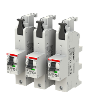 ABB S751-E20 2CDS781001R3202 S 751 single-pole, three-phase set, busbar connection at L1, L2, L3