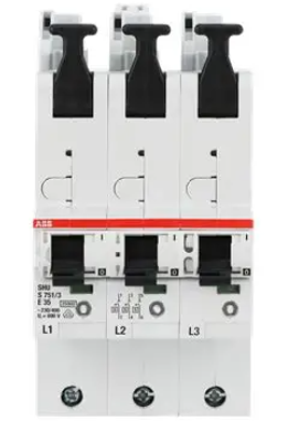 ABB S751 / 3-E20 2CDS781001R4202 S 751/3 unit 3 x single-pole, busbar connection at L1, L2 and L3